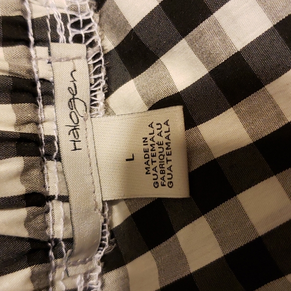 Blouse off the shoulder large Halogen 72% Cotton 25% Nylon 3% Spandex blend... - Picture 2 of 2